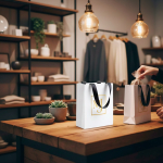 Bolsa de papel premium en acabado mate con asas de tela resistente 4kg vista 3