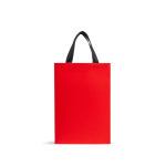 Bolsa de papel premium en acabado mate con asas de tela resistente 7kg color rojo