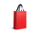 Bolsa de papel premium en acabado mate con asas de tela resistente 7kg color rojo vista 1