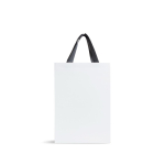 Bolsa de papel premium en acabado mate con asas de tela resistente 7kg color blanco