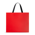 Bolsa de papel premium mate con fuelle y asas de tela resistente 9kg color rojo