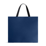 Bolsa de papel premium mate con fuelle y asas de tela resistente 9kg color azul marino