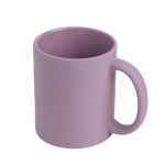 Taza de cerámica mate para sublimación con interior brillante 325ml color violeta vista 1