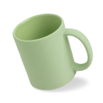 Taza de cerámica mate para sublimación con interior brillante 325ml color verde menta vista 2