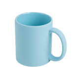 Taza de cerámica mate para sublimación con interior brillante 325ml color azul claro vista 1
