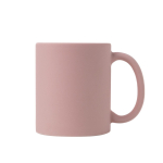 Taza de cerámica mate para sublimación con interior brillante 325ml color rosa claro