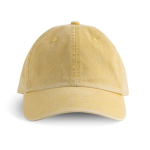 Gorra vintage sin estructura de 6 paneles en algodón 250 g/m2 color amarillo claro vista 1