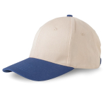Gorra deportiva bicolor estructurada en 6 paneles de algodón 250 g/m2 color azul marino vista 2