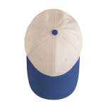 Gorra deportiva bicolor estructurada en 6 paneles de algodón 250 g/m2 color azul marino vista 3