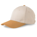 Gorra deportiva bicolor estructurada en 6 paneles de algodón 250 g/m2 color marrón claro vista 2