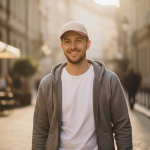 Gorra deportiva bicolor estructurada en 6 paneles de algodón 250 g/m2 vista 2