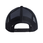 Gorra trucker de 5 paneles con cierre snapback y visera curva 250 g/m2 color negro vista detalle 2