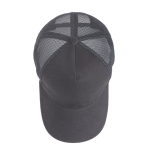 Gorra trucker de 5 paneles con cierre snapback y visera curva 250 g/m2 color gris oscuro vista 3
