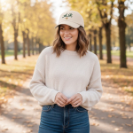 Gorra de béisbol estilo dad hat 6 paneles en algodón 250 g/m2 vista de ambiente