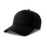 Gorra de béisbol estructurada con 5 paneles con cierre de velcro color negro vista 11