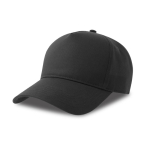 Gorra de béisbol estructurada con 5 paneles con cierre de velcro color gris oscuro