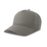 Gorra de béisbol estructurada con 5 paneles con cierre de velcro color gris claro