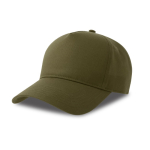 Gorra de béisbol estructurada con 5 paneles con cierre de velcro color verde oliva