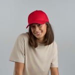 Gorra de béisbol estructurada con 5 paneles con cierre de velcro vista 1