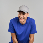 Gorra de béisbol estructurada con 5 paneles con cierre de velcro vista 3