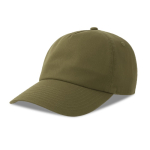 Gorra tipo dad hat ecológica de 5 paneles con visera ReTraze® color verde oliva