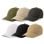 Gorra tipo dad hat ecológica de 5 paneles con visera ReTraze® vista con varios colores