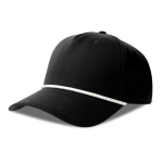 Gorra béisbol 5 paneles con cordón contraste y cierre snapback color negro vista 11