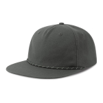 Gorra 5 paneles no estructurada con visera plana reciclada ReTraze® color gris oscuro