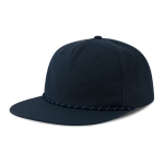 Gorra 5 paneles no estructurada con visera plana reciclada ReTraze® color azul marino