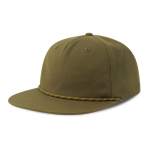 Gorra 5 paneles no estructurada con visera plana reciclada ReTraze® color verde oliva