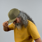 Gorra 5 paneles no estructurada con visera plana reciclada ReTraze® vista 3