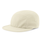 Gorra camper de 5 paneles no estructurada con visera flexible ReTraze® color blanco roto