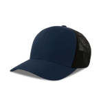Gorra trucker ecológica de 6 paneles con protección solar UPF50 color azul