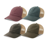 Gorra trucker de 6 paneles con malla transpirable y cierre de velcro vista con varios colores