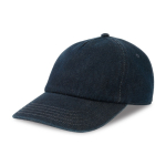 Gorra de béisbol denim ecológica de 5 paneles con cierre hebilla color azul oscuro