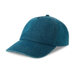Gorra de béisbol denim ecológica de 5 paneles con cierre hebilla color azul vaquero
