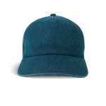 Gorra de béisbol denim ecológica de 5 paneles con cierre hebilla color azul vaquero vista 1