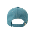 Gorra de béisbol denim ecológica de 5 paneles con cierre hebilla color azul grisáceo vista detalle 2