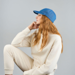 Gorra de béisbol denim ecológica de 5 paneles con cierre hebilla vista 2