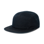 Gorra estilo camper de 5 paneles no estructurada con visera plana color azul oscuro