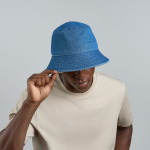 Sombrero tipo panamá en denim de algodón reciclado teñido con DyStar® vista 1