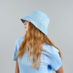 Sombrero tipo panamá en denim de algodón reciclado teñido con DyStar® vista 3