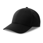Gorra de béisbol con poliéster ecológico, 6 paneles y cierre de velcro color negro vista 11