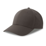 Gorra de béisbol con poliéster ecológico, 6 paneles y cierre de velcro color gris oscuro
