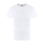 Camiseta blanca para adulto manga corta con cuello redondo 150g/m² color blanco primera vista