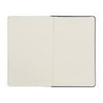 Libreta de formato grande con cierre elástico Moleskine hojas a rayas color negro tercera vista trasera