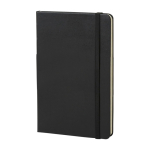 Libreta de formato grande con cierre elástico Moleskine hojas a rayas color negro tercera vista