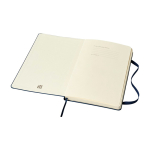 Libreta de formato grande con cierre elástico Moleskine hojas a rayas color azul segunda vista