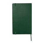 Libreta de formato grande con cierre elástico Moleskine hojas a rayas color verde segunda vista trasera
