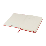 Libreta de formato grande con cierre elástico Moleskine hojas a rayas color rojo oscuro segunda vista